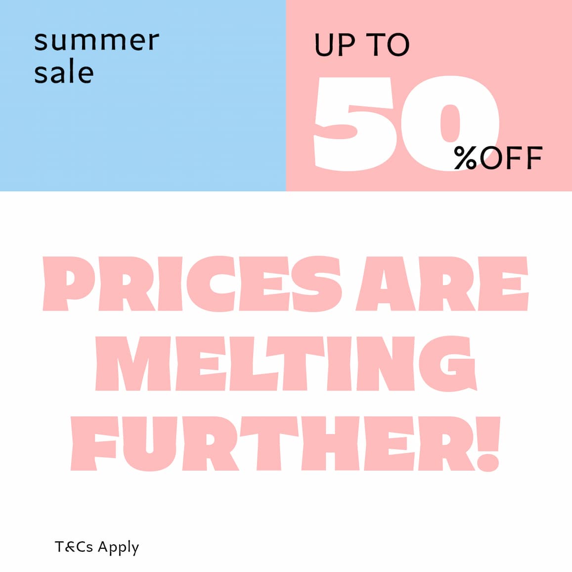 Saldi estivi: fino al 50% di sconto!