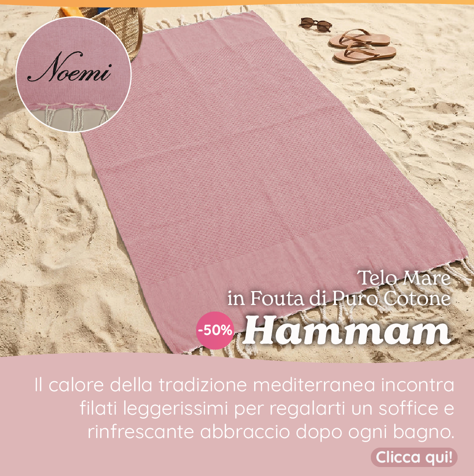 Telo Mare in Fouta di Puro Cotone Tinta Unita - Hammam