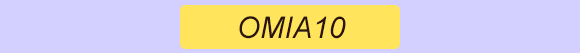 “Codice sconto ‘OMIA10’ su sfondo lilla e giallo.” “Codice sconto ‘OMIA10’ su sfondo lilla e giallo.”