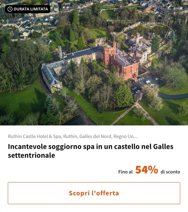 Incantevole soggiorno spa in un castello nel Galles settentrionale