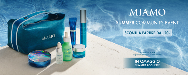 Promo MIAMO - Sconti a partire dal 20% e in omaggio Summer Pochette