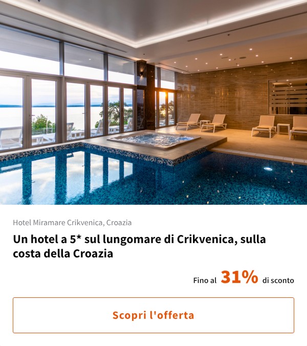 Un hotel a 5* sul lungomare di Crikvenica, sulla costa della Croazia