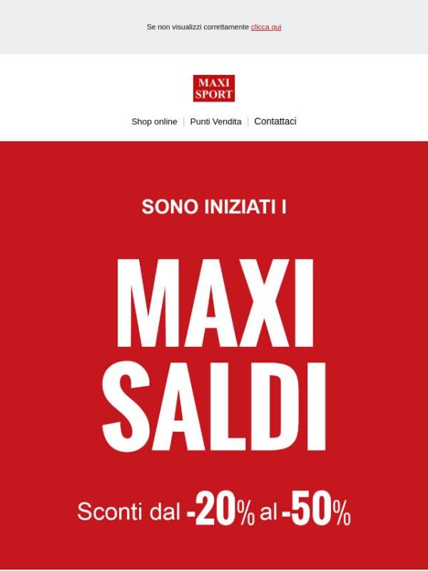 📢 Sono iniziati i Maxi Saldi d’Estate: scoprili in anteprima! 💥