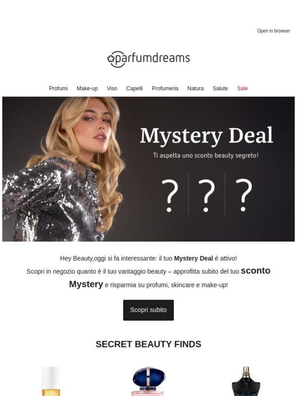 Psst... scopri il tuo Mystery Deal 🤫