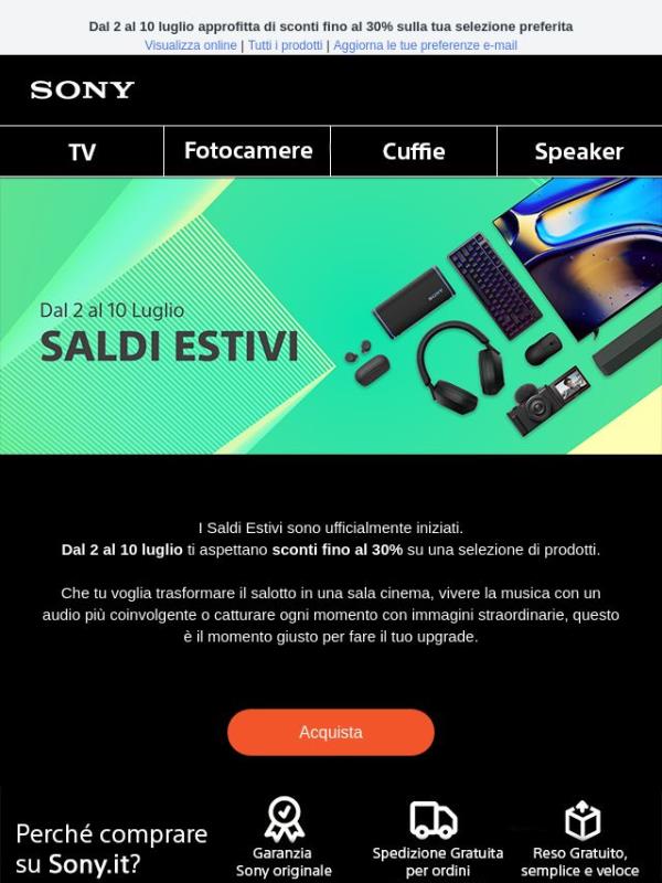 🌞 Sono iniziati i Saldi Estivi: sconti fino al -30%