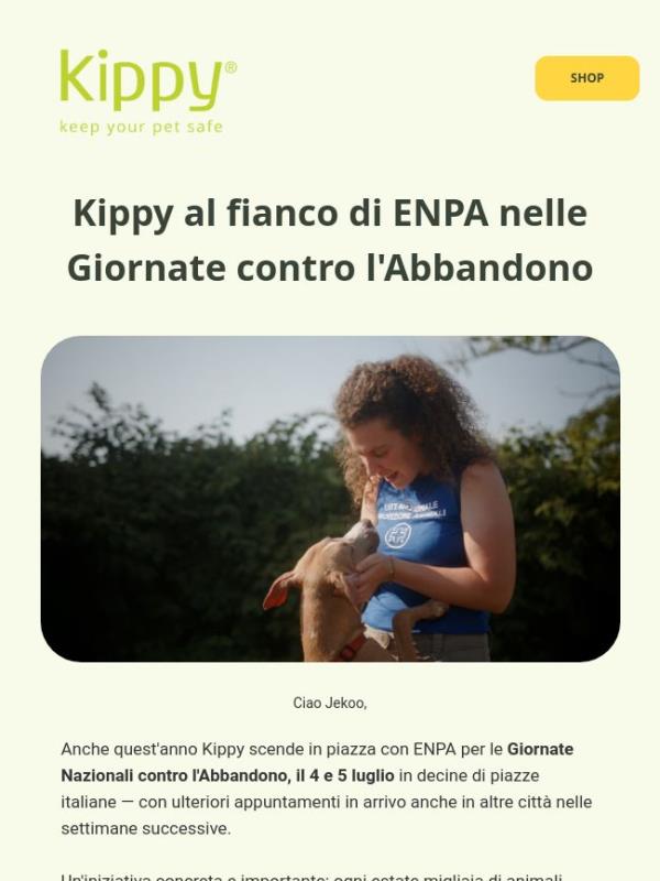 Kippy e ENPA insieme contro l'abbandono 🐾