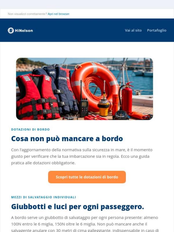 🛟 Dotazioni di sicurezza: cosa è obbligatorio a bordo