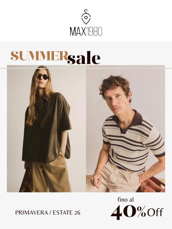 I Saldi sono attivi 🔥​ Fino al 40%