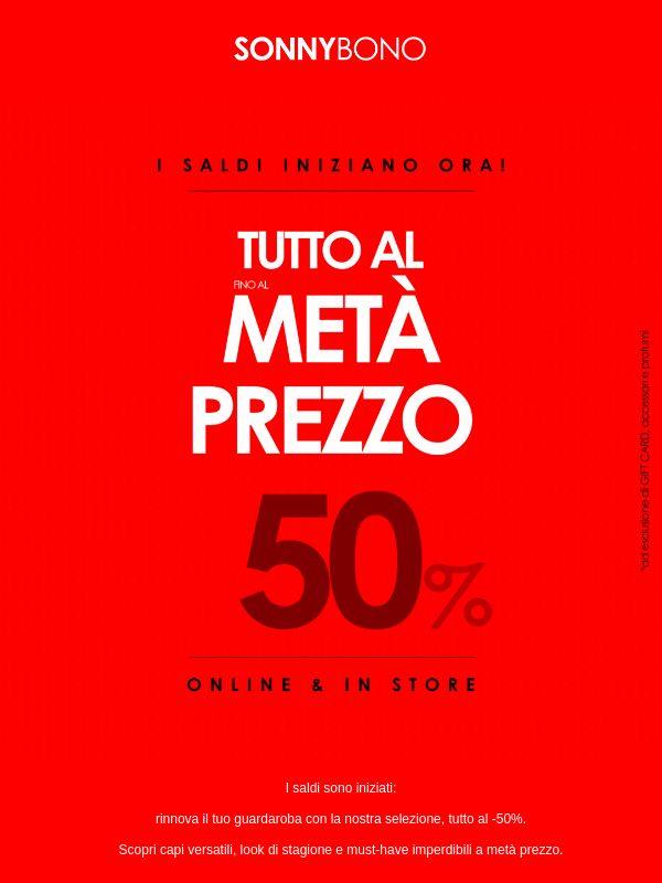 TUTTO META' PREZZO, SALDI!💣