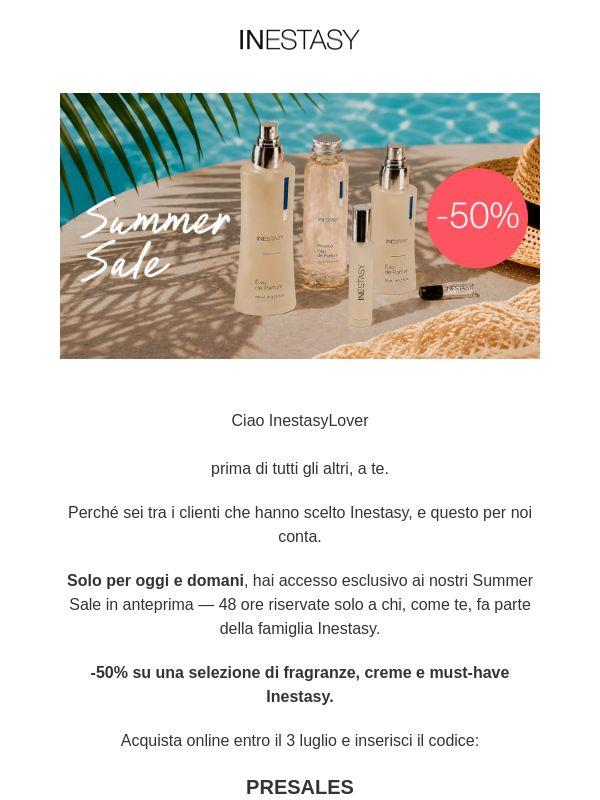 Solo per te — accesso esclusivo ai Summer Sale 🌊