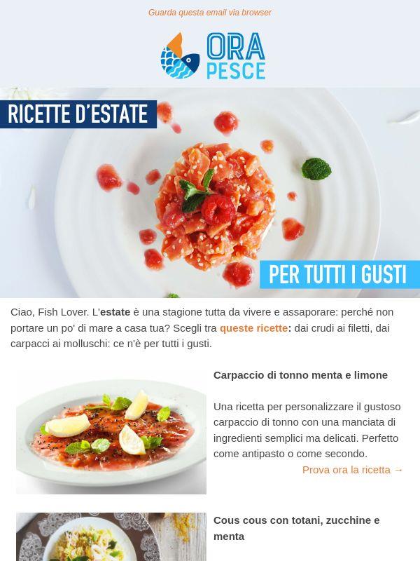 Buon giovedì Fish Lover. Alcune idee e ricette veloci per questi giorni d'estate.