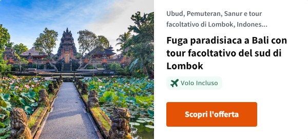 Fuga paradisiaca a Bali con tour facoltativo del sud di Lombok