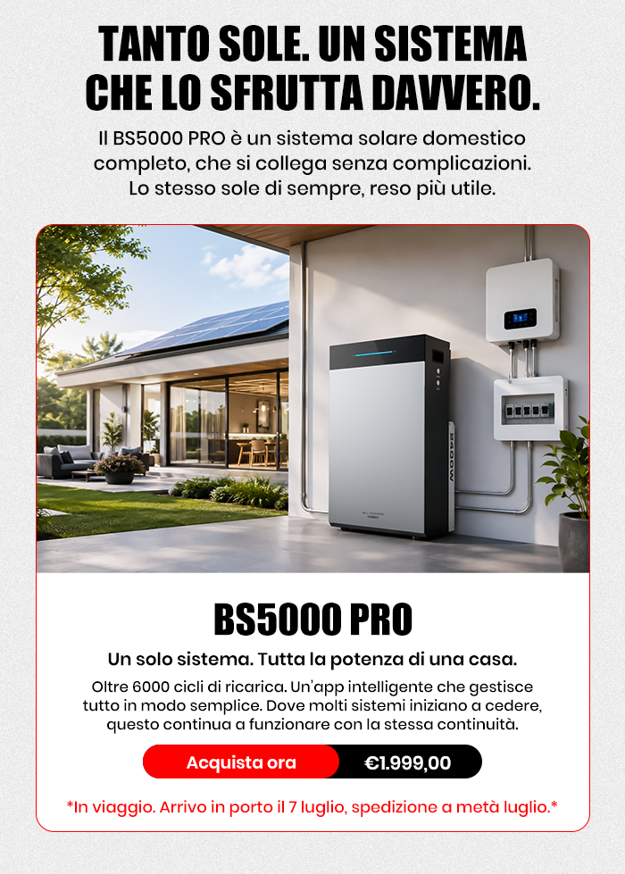 BS5000 PRO - Accumulo a batteria per la casa con controllo intelligente delle tariffe