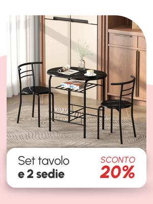 Set tavolo e 2 sedie
