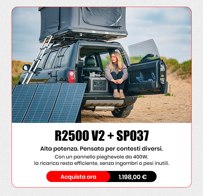 R2500 V2 + SP037 Pannello Solare 400W