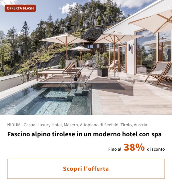 Fascino alpino tirolese in un moderno hotel con spa
