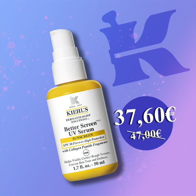 Kiehl's Better Screen UV Serum SPF 50 PA++++ 50ml – In promozione: 37,60€ anziché 47,00€