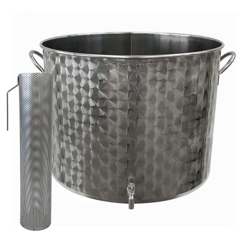 Mastello in acciaio inox per vinaccia 200 L