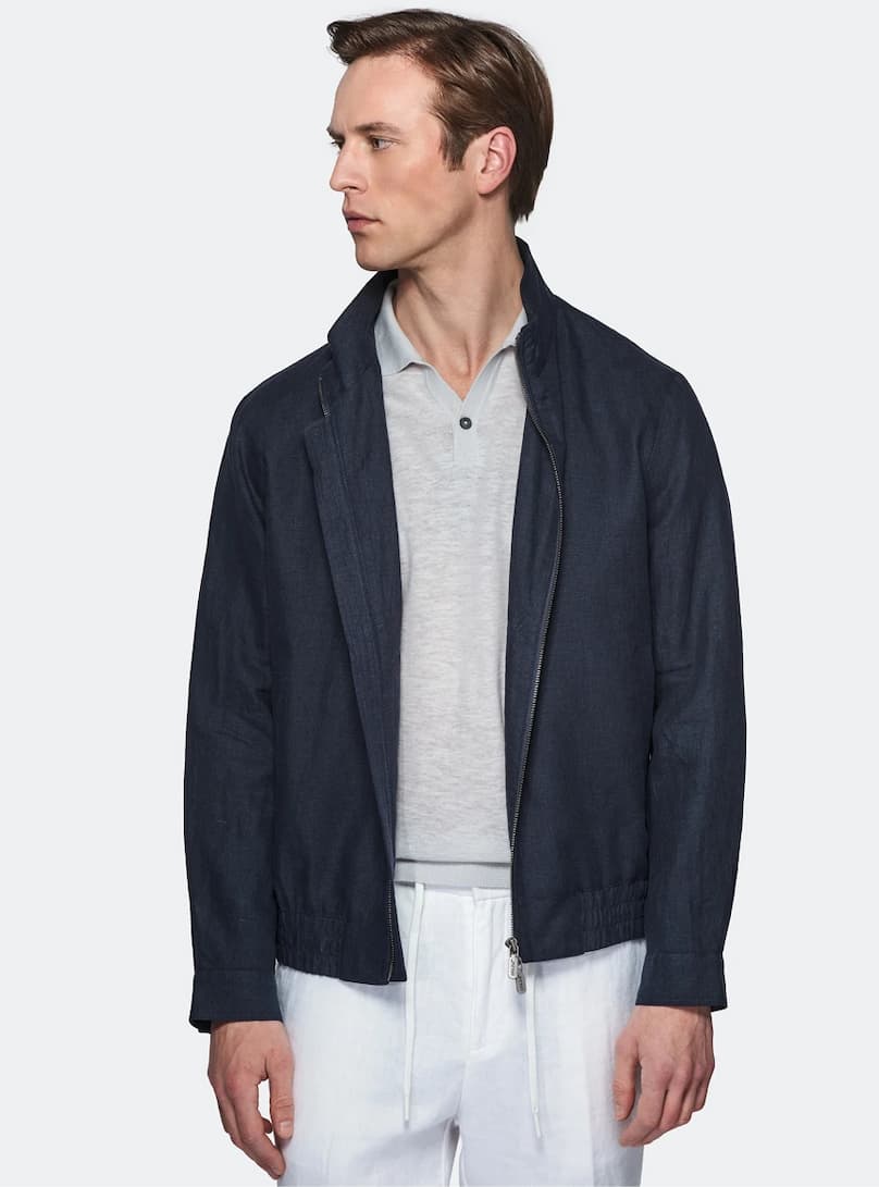 Bomber in puro lino