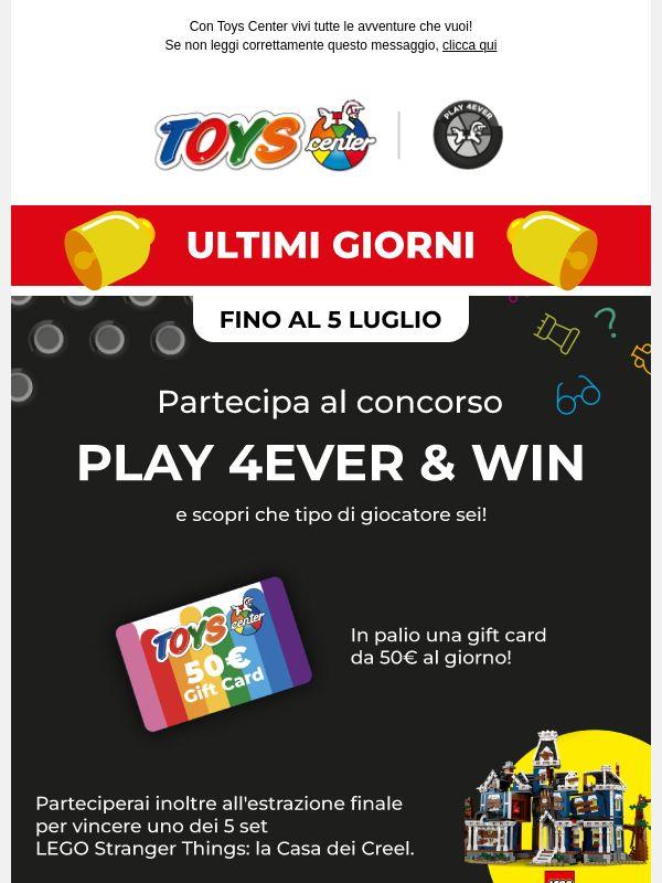 🎁 Ultimi giorni per vincere una gift card da 50€ al giorno con Play 4Ever!