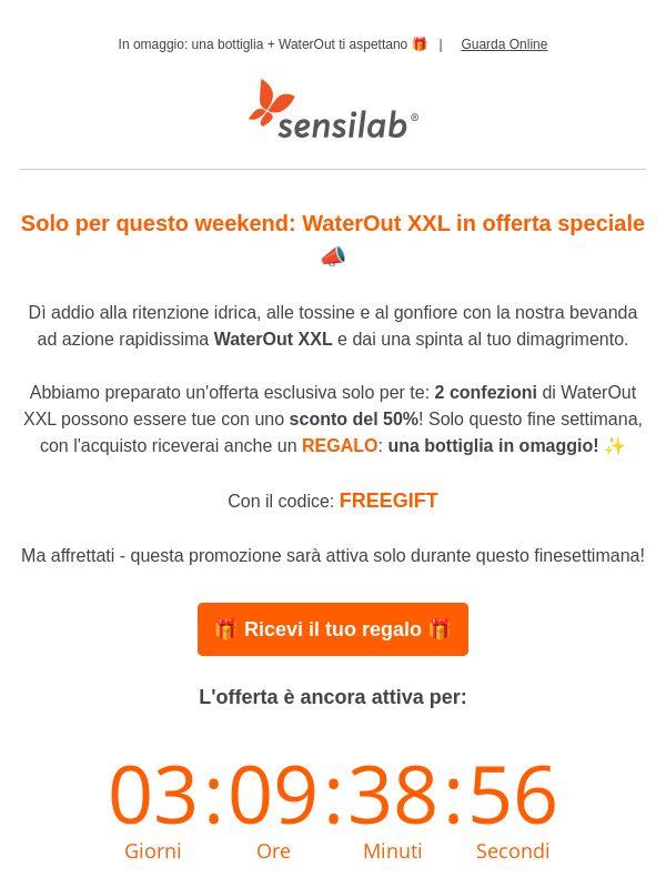 💧Sorpresa del weekend: scopri il tuo regalo