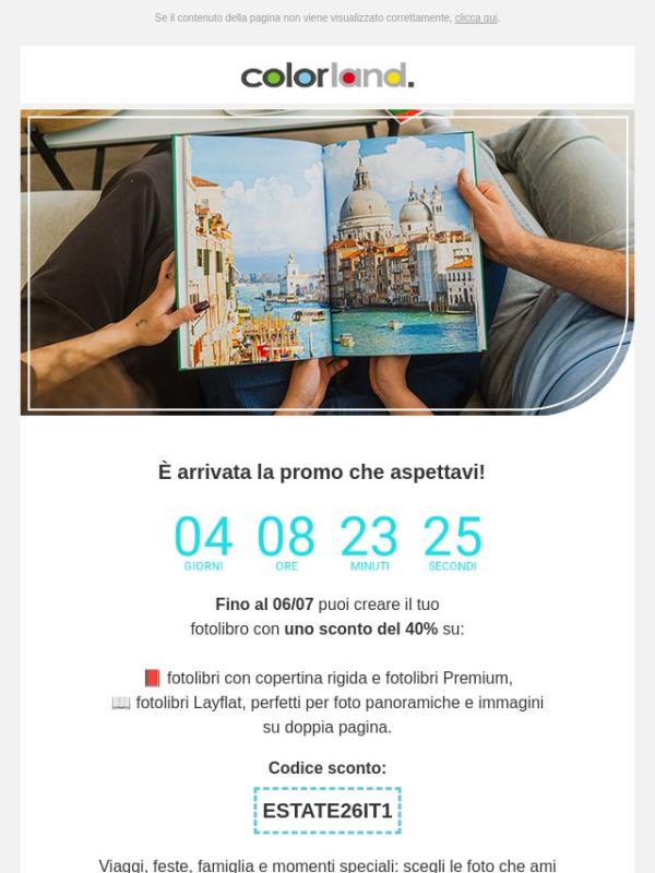 🔥 È arrivata la promo che aspettavi: -40% sui fotolibri! 🔥