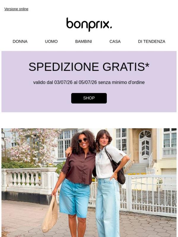 Approfittane: la spedizione è GRATIS!