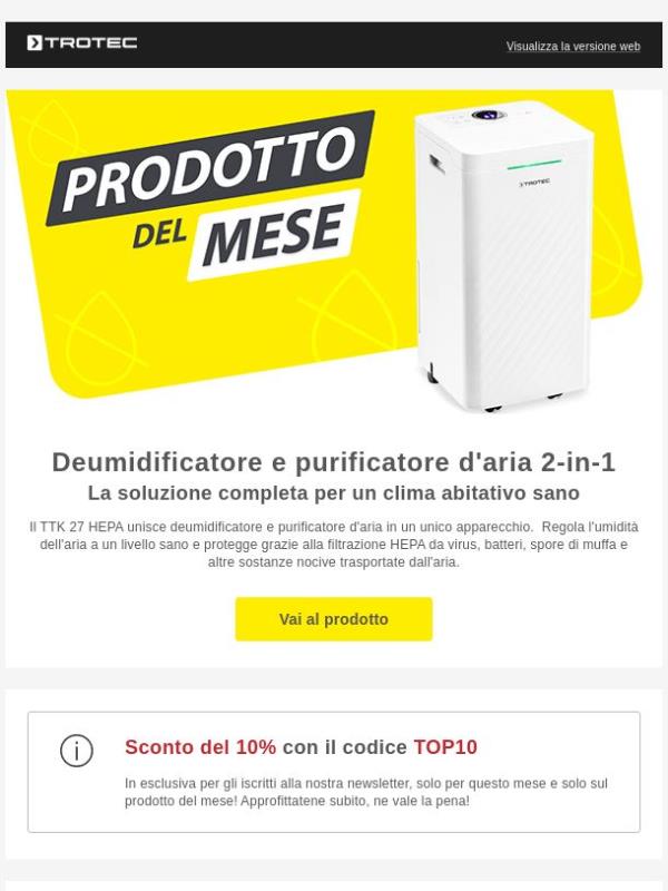 ⭐ Prodotto del mese: TTK 27 HEPA