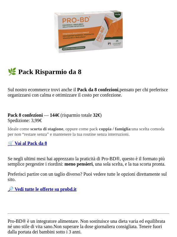🌿 Il Pack Risparmio Pro-BD®