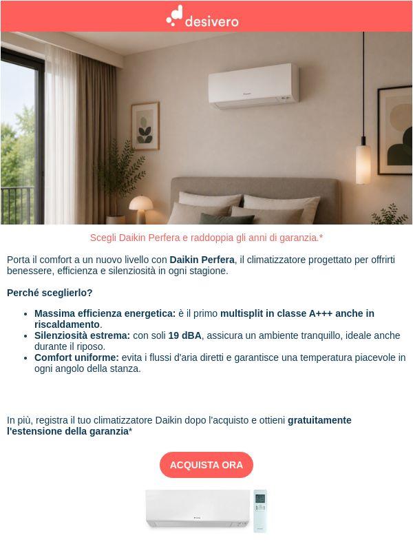 Acquista Daikin Perfera e raddoppia gli anni di garanzia