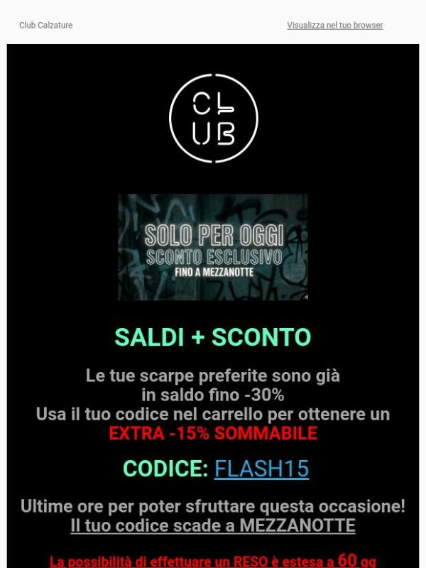 Scade tra poco! SCONTO -30% + EXTRA 15% 🚀
