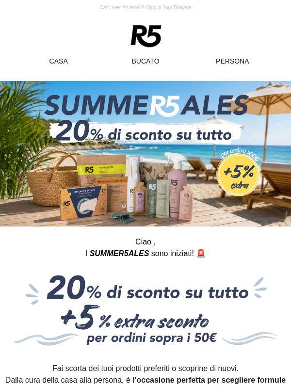Sono iniziati i SUMMER5ALES! 🚨