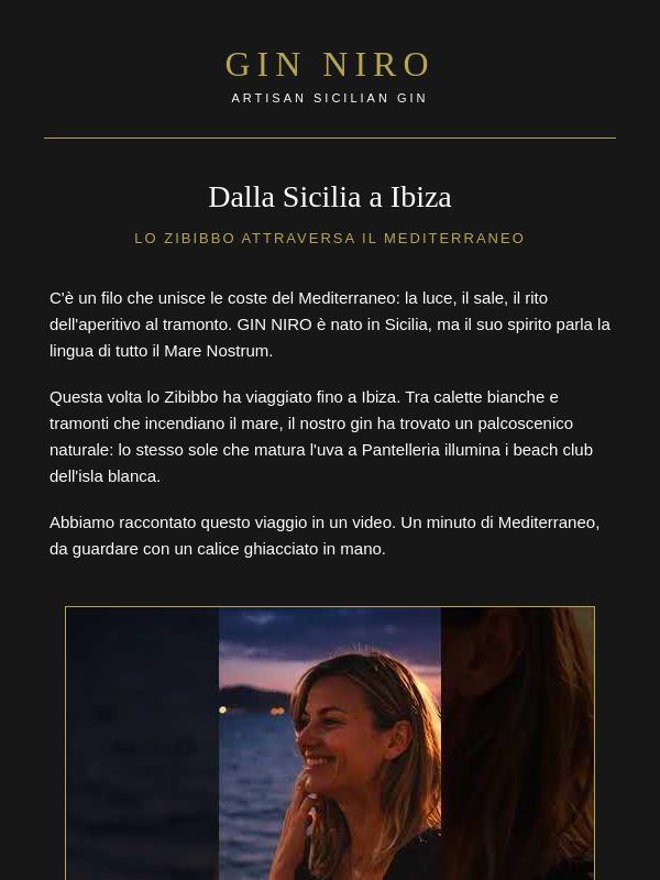 GIN NIRO anche a Ibiza — lo Zibibbo attraversa il Mediterraneo