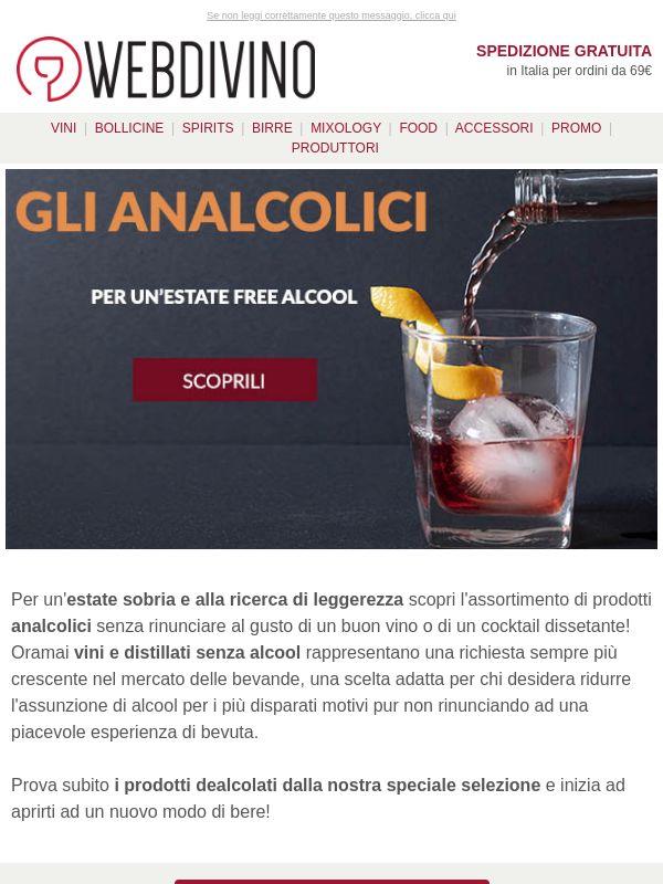 Estate alcool-free ☀️ Vini e distillati analcolici