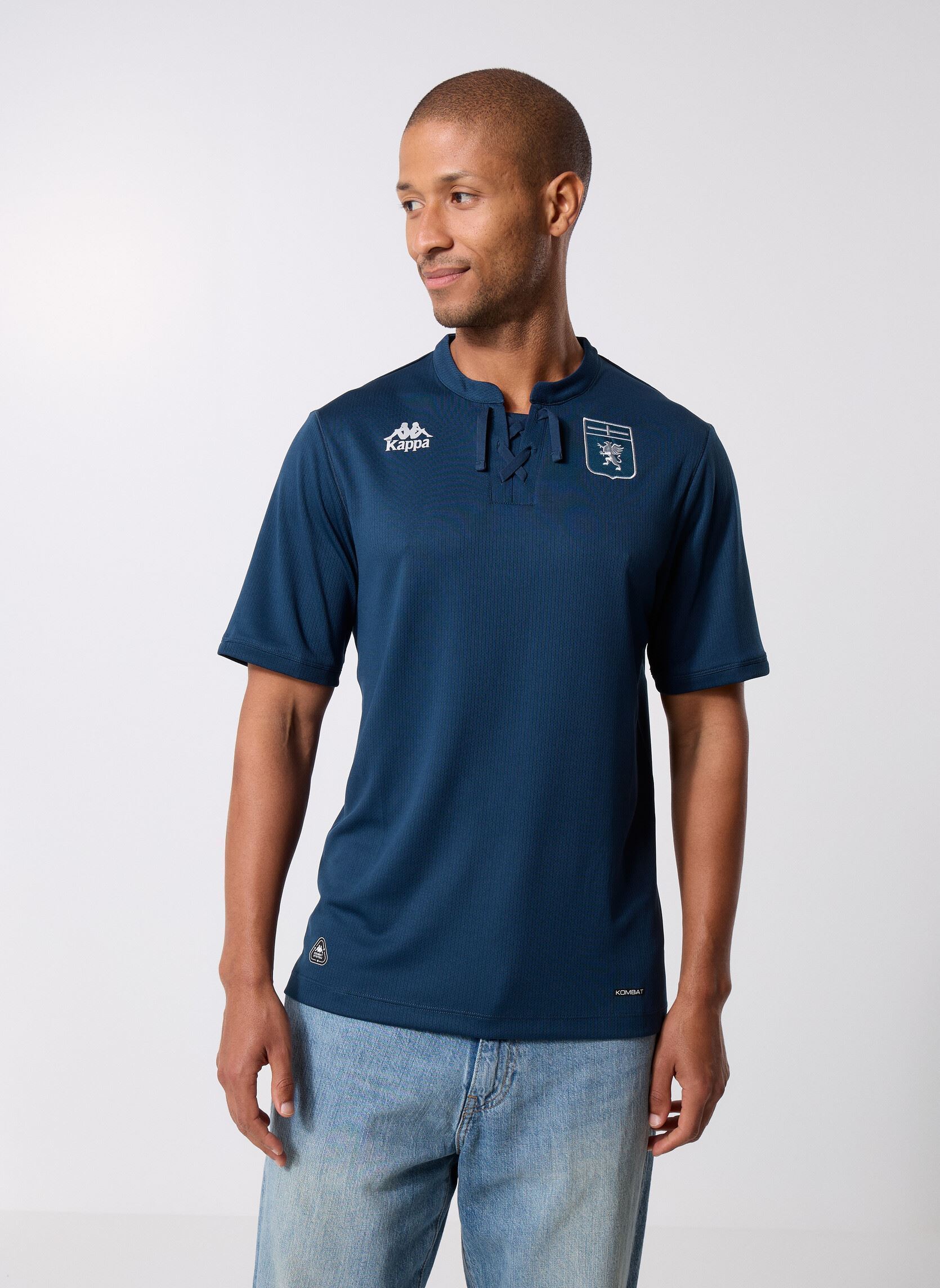 Kappa Polos manches courtes Kombat 2026 Third Genoa homme bleu