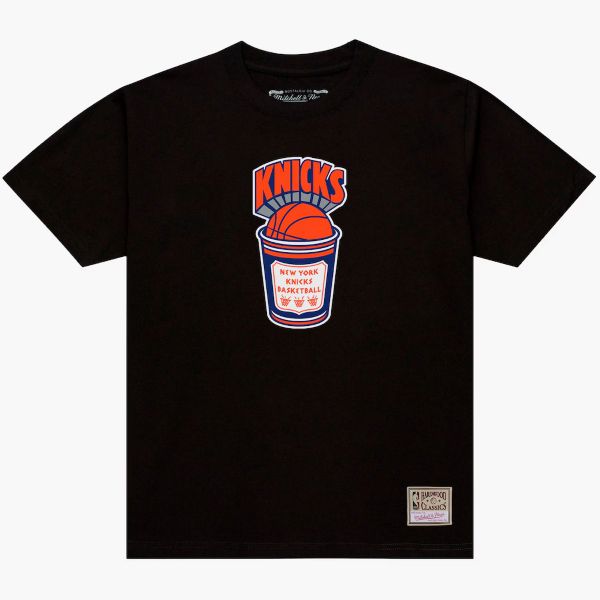 Mitchell & Ness Black New York Knicks Coffee Cup T-Shirt