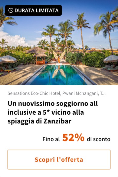 Un nuovissimo soggiorno all inclusive a 5* vicino alla spiaggia di Zanzibar