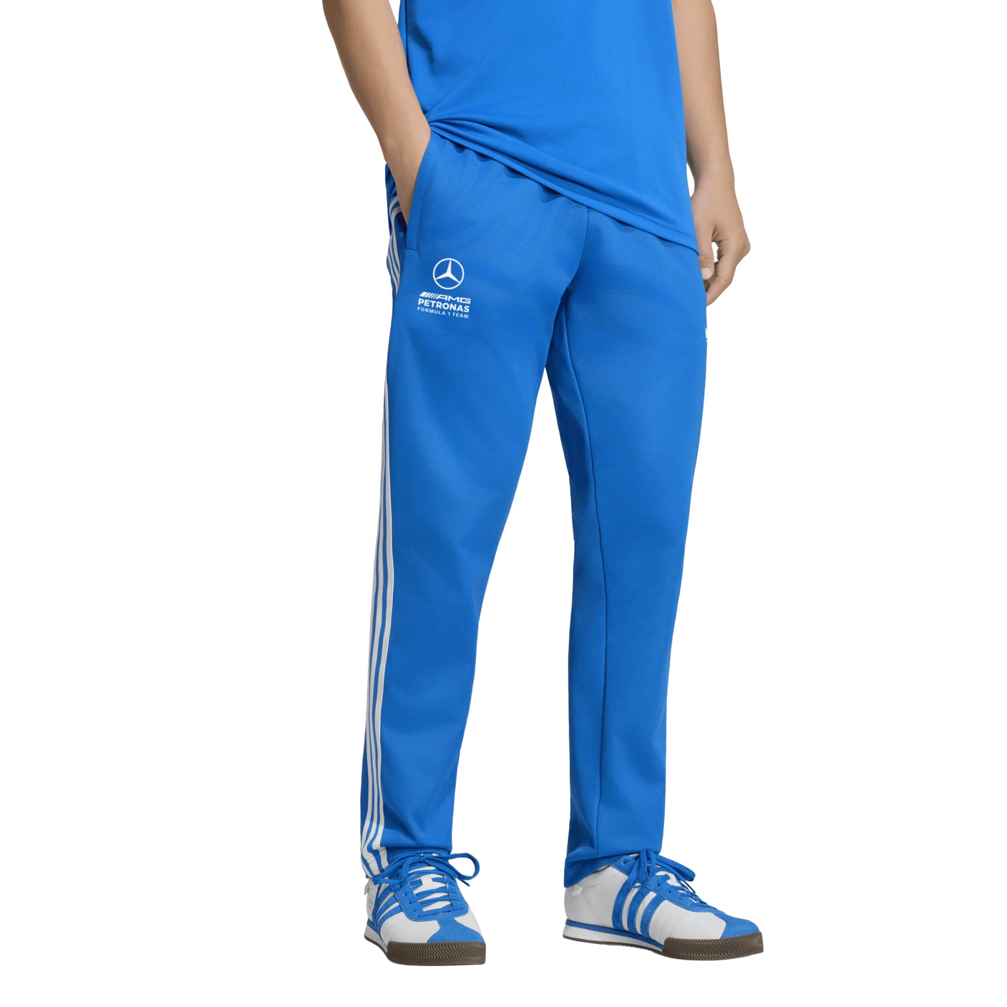 Pantaloni da tuta Mercedes AMG Petronas adidas Originals Blue Wonder Silverstone Special Edition