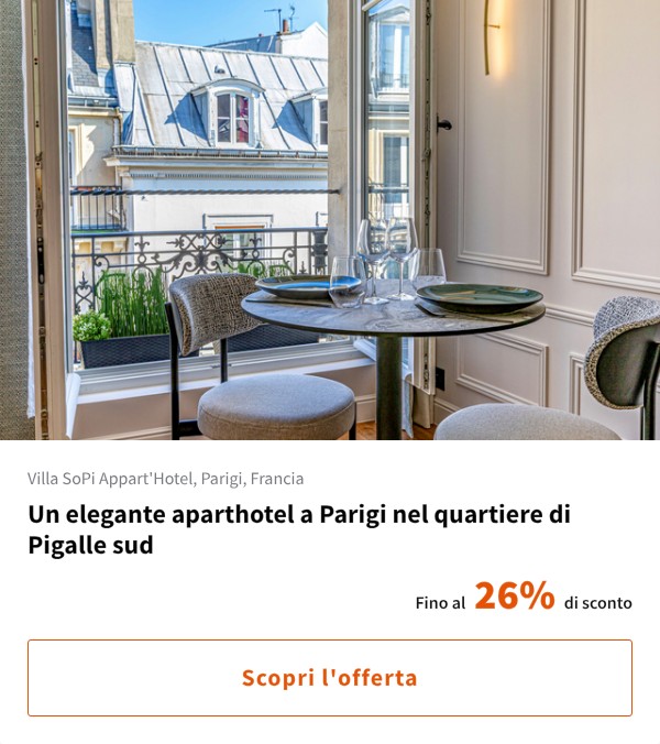 Un elegante aparthotel a Parigi nel quartiere di Pigalle sud