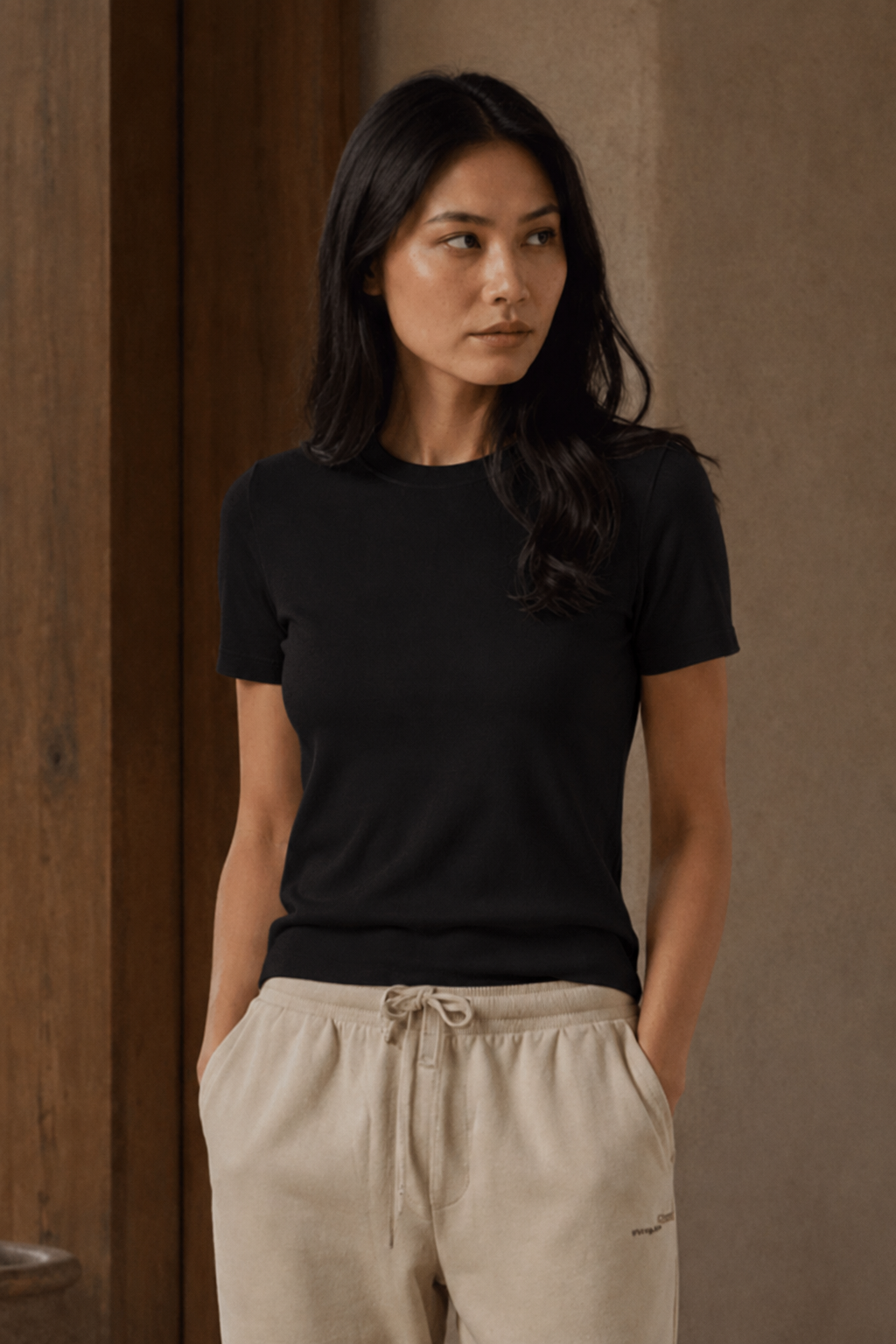 T-Shirt Girocollo Nero