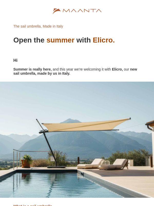 The sail umbrella we make in Italy