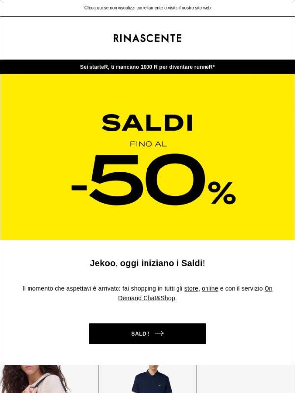 Iniziano i Saldi: sconti fino al -50%