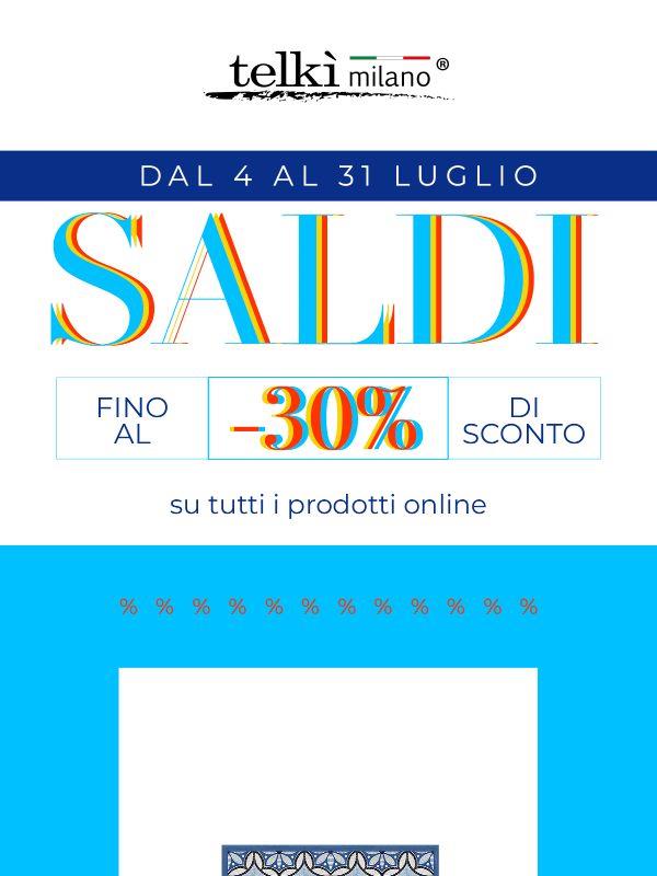 I saldi sono ufficialmente iniziati: fino al -30% su tutto!