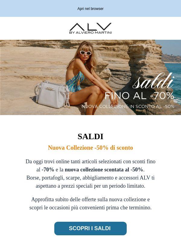 SALDI ALV: fino al -70% e nuova collezione al -50% 🔥