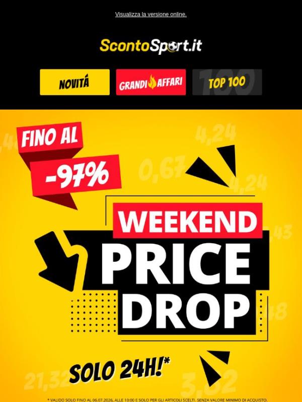 MEGA weekend di saldi 💥 Fino al 97% di sconto! 💥