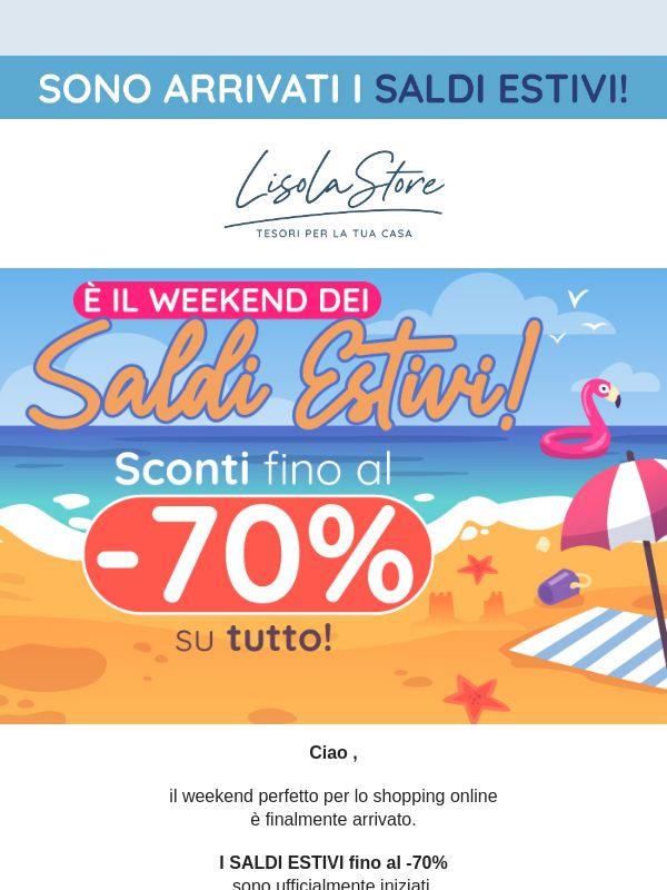 🛍️ Sono ufficialmente iniziati i SALDI Estivi su tutti i prodotti per la tua casa fino al 70%