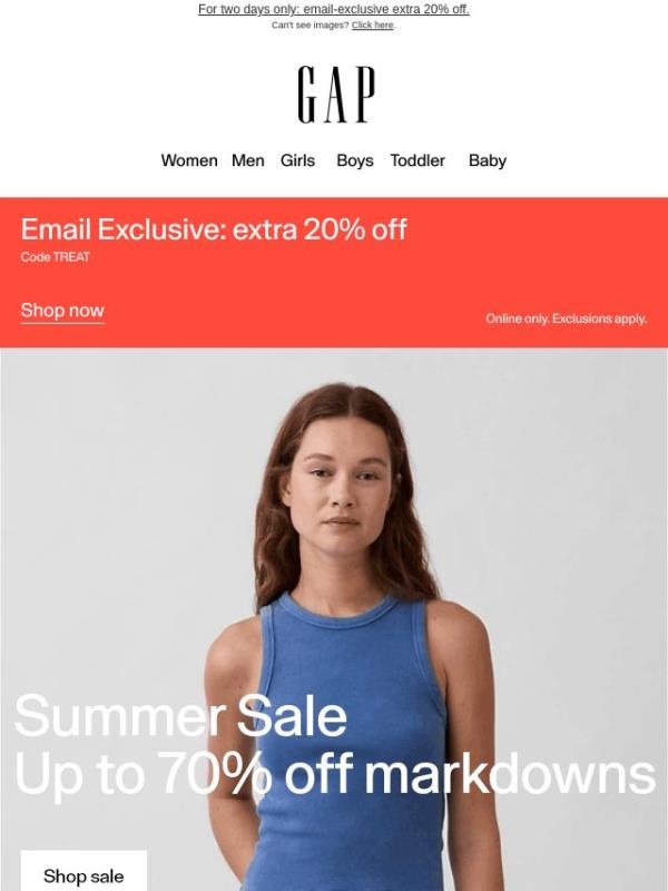 Only once a year: up to 70% off at the Summer Sale