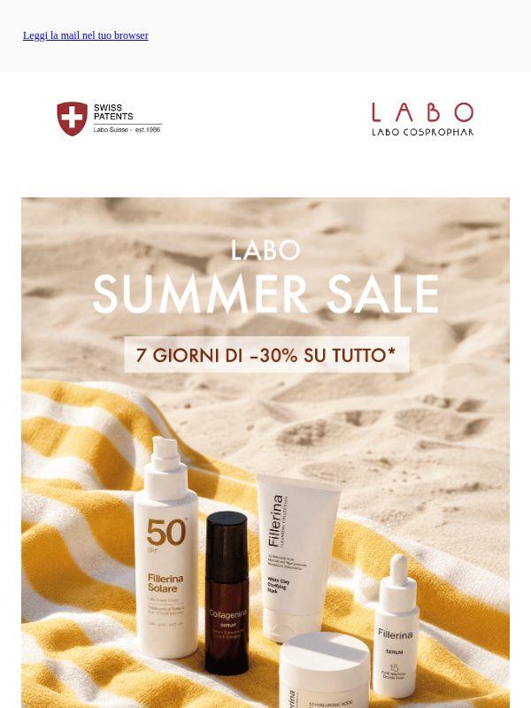 LABO SUMMER SALE | 7 giorni di −30% su tutto 🛍️