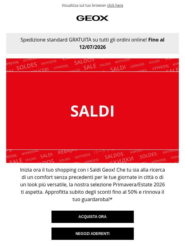 Saldi Geox 👟 Fino al 50% di sconto!