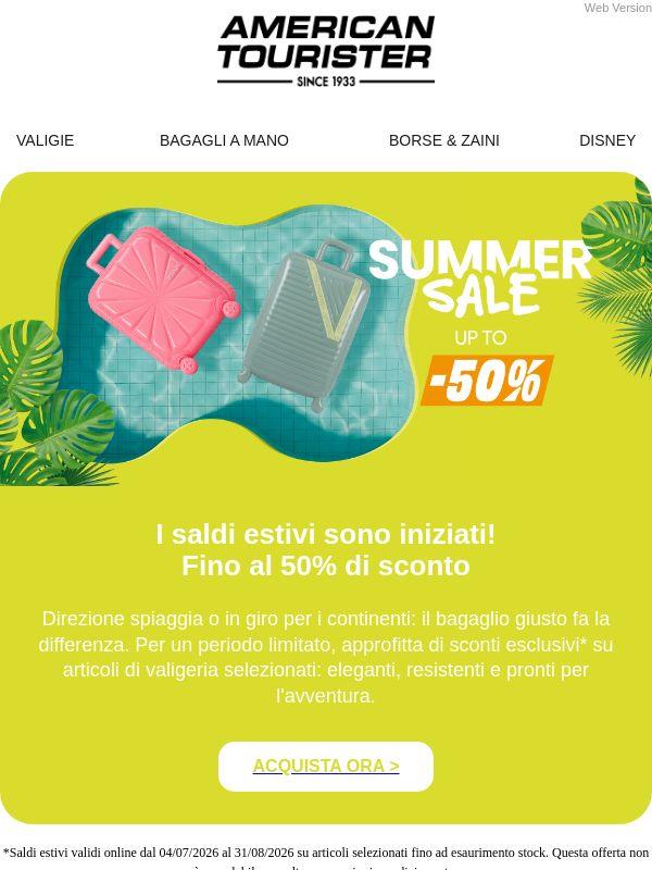 Più spazio, meno spesa - Saldi estivi!
